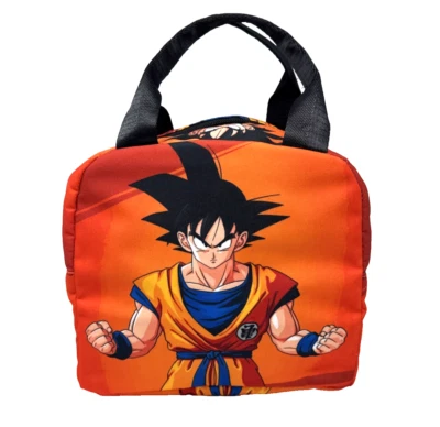 Bolsa de Almuerzo Grande Aislada Caliente Fría Caja Bolso Naranja Dragon Ball Z Goku Mango Niño Foto 1 de 4