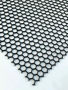 Stahl Hexagonal Lochblech HV6-6,7 Schwarz Stahl DC01 Blank 1,5mm dick - Bild 1 von 2
