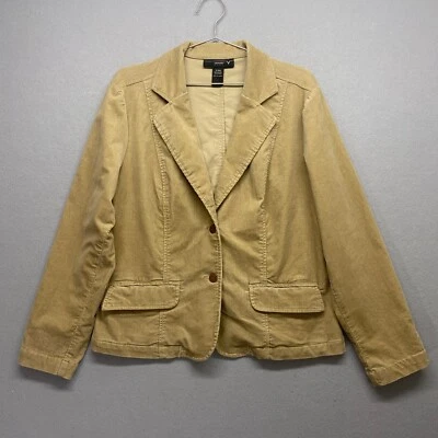 Jaqueta Venezia Corduory Feminina Grande Marrom 14/16W Dois Botões Y2K - Imagem 1 de 4