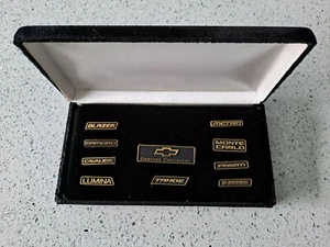 Vintage Commemorative Set of 10 Chevrolet Promo Lapel Hat Pins Chevy Advertising - Picture 1 of 4