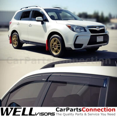 WellVisors Window Visors 2014-2018 For Subaru Forester Side Deflectors - Image 1 of 4