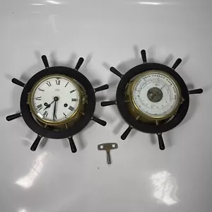 Vintage Schatz German Ship Maritime Clock Working Mariner Compensated Barometer - Picture 1 of 13