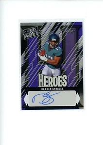 2024 Leaf Heroes & Prospects Darren Sproles #AH-DS1 Heroes púrpura automático 9/25 - Imagen 1 de 2