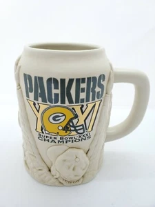 Green Bay Packers Super Bowl XXXI Champions 1997 Raised Graphics Cup Mug - Picture 1 of 7
