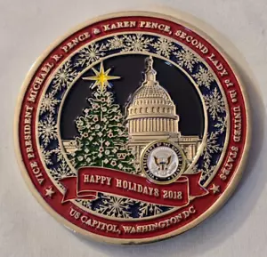 Moneta ufficiale 2018 Natale Donald & Melania Trump Casa Bianca #'d sfida - Foto 1 di 5