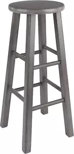 Wood Ivy Square Leg Bar Stool, Rustic Gray, 29" - Picture 1 of 7