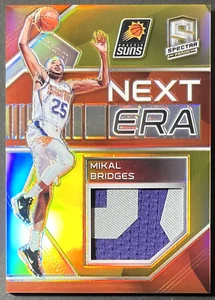 ( Gold /10 ) Mikal Bridges 2018-19 Spectra Next Era Rookie Patch Suns Nets SSP - Picture 1 of 3
