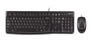 Logitech MK120 Corded Thin Profile USB QWERTY Keyboard and Mouse Combo - French - Picture 1 of 1
