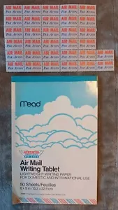 MEAD Air Mail Writing Tablet Paper / Par Avion Stamps 6 X 9 LOT - Picture 1 of 13