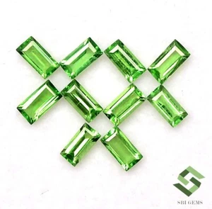 4x2 mm Natural Tsavorite Baguette Cut Lot 10 Pcs 1.49 CTS Faceted Loose Gemstone - Picture 1 of 6