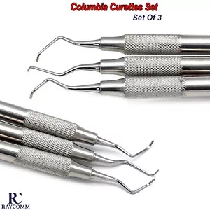 3er Set Kürette Columbia University Parodontalskalierer zahnärztliche Instrumente CE - Bild 1 von 5