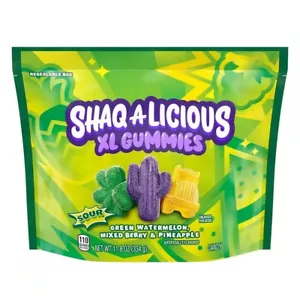Caramelo gomoso Shaq-A-Licious XL gomitas agrias masticables, bolsa de 11,8 oz - Imagen 1 de 2