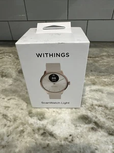 🧨Withings 37mm ScanWatch Light Sleep Monitor Smart Watch Rose Gold Beige🧨 - Picture 1 of 2