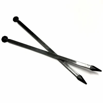 Chopstick Hair Pick 大号长棒 Bun Pin Chignon 黑色尖头 美国制造 — 第 1/3 张图片