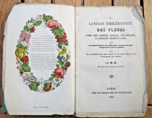 FLEURS/LANGAGE EMBLEMATIQUE DES./SYMBOLISME/B.R/1851/40 VIGNETTES - Imagen 1 de 3