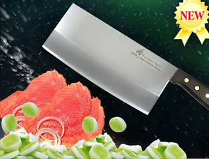 Japanese Steel Big Cleaver Chef Vegetable Knife 7.7" Cutlery Pear-Wood Handle - Picture 1 of 5