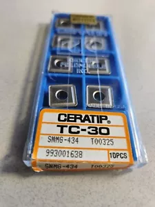 NEW SURPLUS 10PCS. KYOCERA CERATIP SNMG 432 GRADE: TC30 CARBIDE INSERTS - Picture 1 of 1