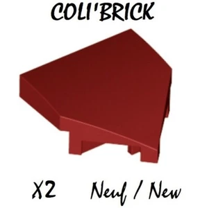 Lego 66956 - 2x Aile / Wedge 2 x 2 x 2/3 Pointed - Rouge Dark Red- NEUF - Imagen 1 de 1