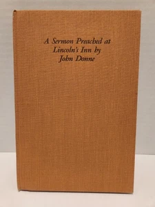 Sermon Preached at Lincolns Inn John Donne 1947 2nd Print HC Free Shipping - Picture 1 of 6