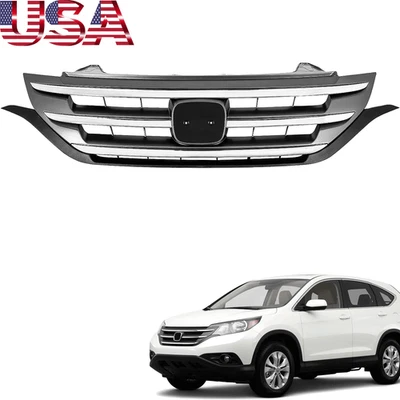 Front Bumper Grille Hood Upper Grill Trim for 2012 2013 2014 Honda CR-V New Foto 1 de 4
