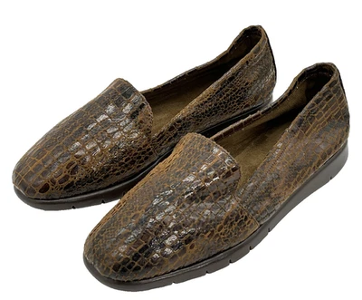 Aerosoles Women’s Brown Snake Print Faux Leather Slip-On Comfort Flats Size 7 - Image 1 of 4