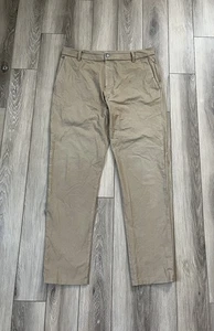 Lululemon Pants Men 34x32 Khaki Commission Swift Cotton Stretch Smart Casual - Picture 1 of 8