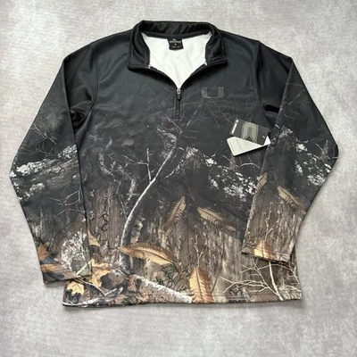 Chaqueta Pullover Realtree Camuflada Miami Hurricanes Cuarto Cremallera Para Hombres M Coliseo Nueva con Etiquetas Foto 1 de 4
