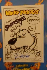 2025 WACKY PACKAGES - ARTIST SKETCH CARD ~ SHORESAGES DOG CHARACTER by PEPE 874 - Picture 1 of 1