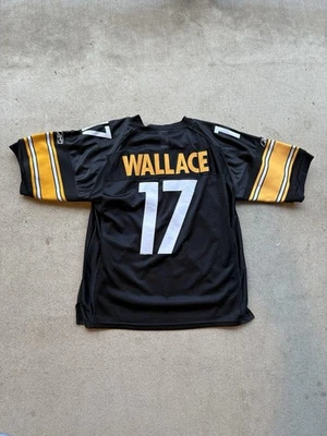 匹兹堡钢人队迈克华莱士 #17 锐步缝制球衣尺寸 48 * 二手 * 黑色 — 第 1/4 张图片