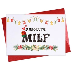 Funny Christmas Card for Her Women Milf Christmas Gifts Card for Wife Naughty... - Picture 1 of 7