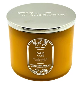 BATH & BODY WORKS PARIS CAFE SCENTED 3-WICK LARGE 14.5 OZ FILLED CANDLE NEW - Picture 1 of 3