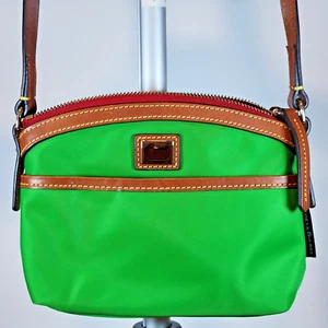 Dooney & Bourke Wayfarer Camden Dome Crossbody Bag Nylon & Leather Green - Picture 1 of 19