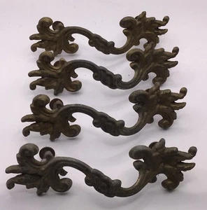 Lote de 4 tiradores de cajones franceses de mediados de siglo marcados Canadá - Imagen 1 de 2