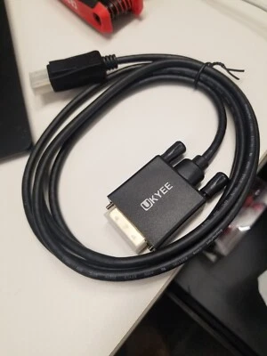 Displayport to DVI Cable 6 Feet 2-Pack, UKYEE Display Port(DP) to DVI-d - Image 1 of 3