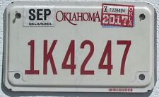 Oklahoma 2017 USA Motorrad Biker Nummernschild - Motorcycle License Plate