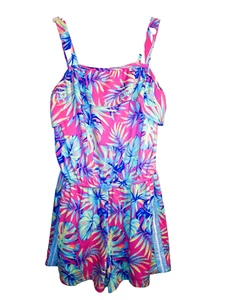 Wonder Nation Tropical Romper Large 10-12 With Ruffle - Picture 1 of 4