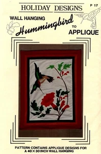 Hummingbird Wall Hanging Pattern by Holiday Designs P17 - Picture 1 of 2