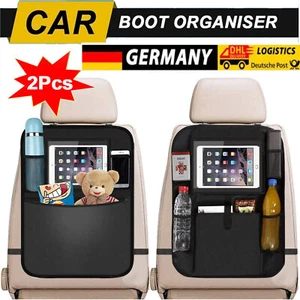 2x Rückenlehnentasche Rücksitztasche Rückenlehnenschutz Auto Organizer Rücksitz - Bild 1 von 10