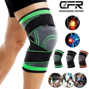 Knee Brace Compression Sleeve Meniscus Support Sport Joint PainRelief Arthritis - Picture 1 of 15