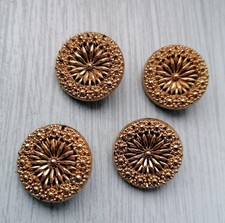 ANTIQUE CZECH GLASS BUTTONS - VINTAGE - ART-DECO - 1920´s-1930´s (4pcs) - D585