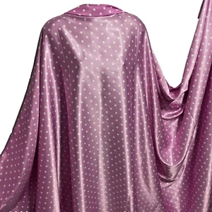 *NEW* Soft Smooth Satin Mauve Pink Polka Dot Print Dress/Craft Fabric *FREE P&P* - Picture 1 of 7