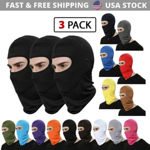 3 Pack Tactical Balaclava Thin Full Face Mask Lightweight Motorcycle Warmer Ski - Picture 1 of 51