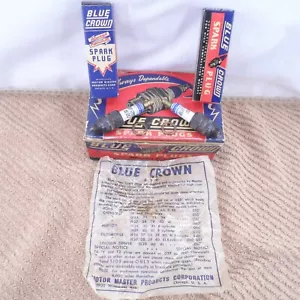Blue Crown T8 Spark Plugs Husky (10 QTY) Ford Chevy Hudson Oldsmobile Lincoln - Bild 1 von 12