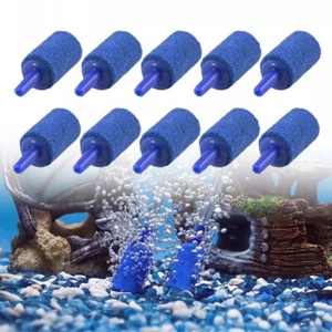 10-50pcs Aquarium Fish Tank Aerator Air Stone Diffuser Oxygen Bubbles Pump Blue - Picture 1 of 19