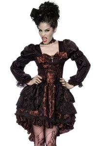 Disfraz de vampiro negro vampiro Halloween Disfraz de mujer Carnaval Talla M/L - Imagen 1 de 4