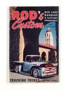 1956 Aug ROD & CUSTOM midcentury HOT RODS custom bus TRUCK TRENDS body work MORE - Picture 1 of 7
