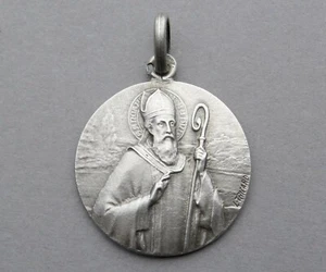 Antigua medalla religiosa francesa de ley. Claudio de Besanzón. Por Tricard. - Imagen 1 de 2