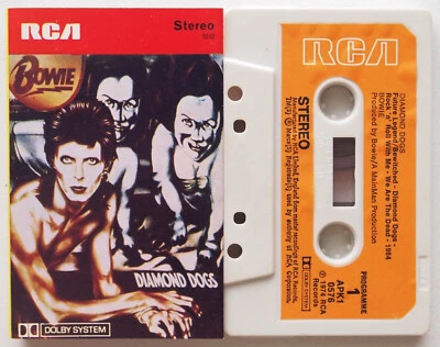 DAVID BOWIE - DIAMOND DOGS (RCA APK10576) 1974 UK CASSETTE TAPE VG+ - Image 1 of 4
