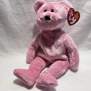 TY Beanie Baby AWARENESS the Bear (Breast Cancer Awareness) Ty Beanie Babies - Picture 1 of 3