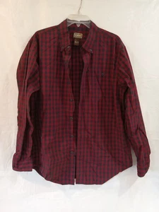 Camisa a Cuadros SCHMIDT Ropa de Trabajo Manga Larga con Botones Talla Grande Usada en Excelente Condición Roja/Azul - Imagen 1 de 8
